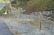 Stock fencing and double gates in very hard ground - click to enlarge